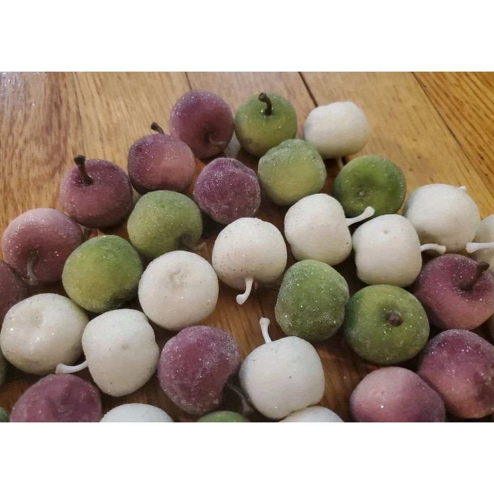 Mini Sugar Beaded Frosted Faux Fruit Huge Lot of 60+ pcs‎ 1